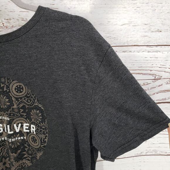 Quiksilver Men's Gray Short Sleeve T-Shirt Size L - Picture 4 of 7